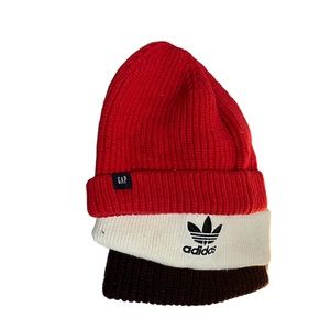 Gap beanie, adidas beanie and Dockers beanie